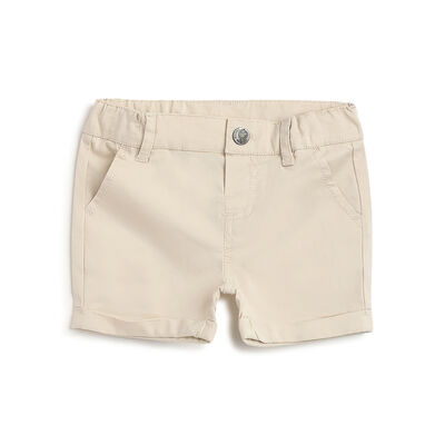 Boys Light Natural Solid Shorts